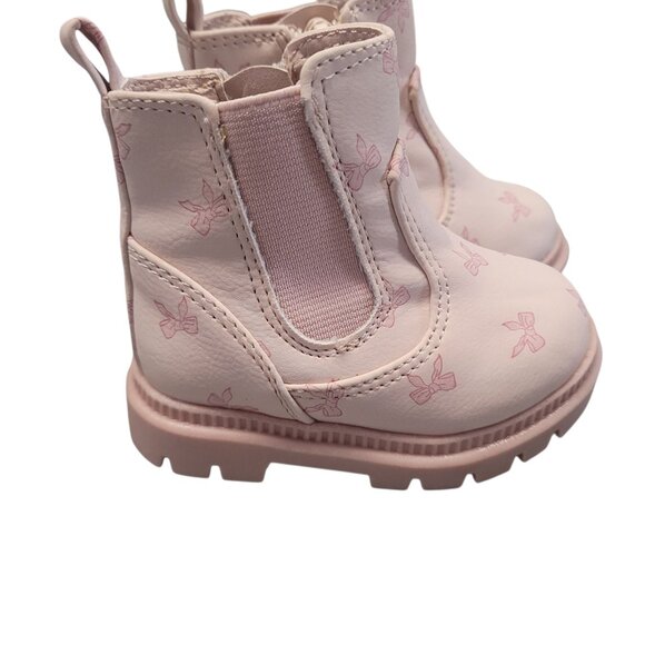 Pink Infant Size 2 Girls’ Bow Chelsea Boots - CLEAN. Excellent Condition - Picture 2 of 13